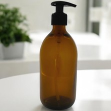 Dore Voir Kahverengi Cam Vintage Sıvı Sabunluk Kilitlenebilir- 500 ml