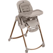 Maxi-Cosi Minla Plus 6'sı Bir Arada Ahşap Görünümlü 4 Tekerlekli Mama Sandalyesi Beige