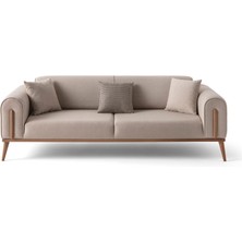 Edsy Home Riva 3+3+1+1 Koltuk Takımı Sütlü Kahve