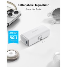 Anker 621 Nano Power Bank (12W, Dahili Lightning Konnektörü) Beyaz - A1645