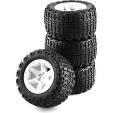 Bearrt 4 Adet 105MM 1.9 Jant Lastik Seti 1/10 Rc Paletli Araba Trx4 D90 Eksenel SCX10 Iı Iıı,a,beyaz (Yurt Dışından)