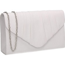 Jermyn Kadın Iggy Süet Kadife Zarf Parti Balo El Çantası Clutch MAVI,5X13X22 cm (G x Y x U) (Yurt Dışından)