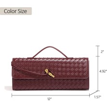 Jermyn Kadınlar Için Dokuma Çanta Moda Akşam Omuz Çantası Pu Deri El Yapımı Debriyaj Çanta Rahat Crossbody Çanta (Yurt Dışından)