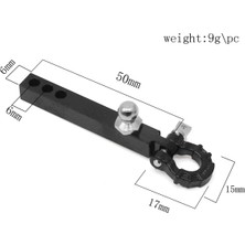 Bearrt 1/10 Rc Paletli Trx4 -6 Eksenel SCX10 90046 Redcat Yükseltme Parçaları Için Metal Römork Çekme Kancası, Siyah (Yurt Dışından)