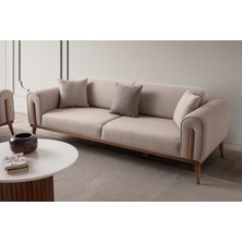 Edsy Home Edsy Home Riva 3'lü Koltuk Sütlü Kahve