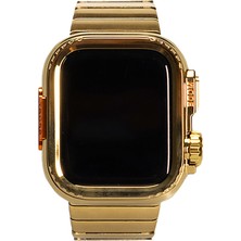 Apple Watch Ultra / Watch Ultra 2 49MM Uyumlu Kasa Gövde Koruyucu ve Metal Kordon 2 In 1 Set