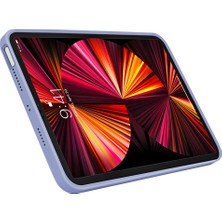 Digital Computer Home iPad Pro 11(2022)/(2021)/(2020)/(2018)-  Cilt Dokunuşlu Sıvı Silikon Yumuşak Mikrofiber Astar Damla Koruyucu Kılıf (Yurt Dışından)