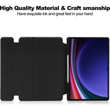 Digital Computer Home Samsung Galaxy Tab S10 Ultra Kılıf 360° Döner Stand Pu Deri+Akrilik Tablet Kılıfı (Klavyesiz)- (Yurt Dışından)