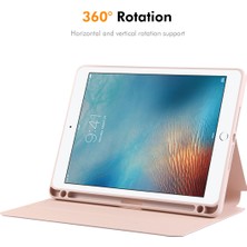 Digital Computer Home iPad AIR(2013)/IPAD 9.7-INÇ(2018)/IPAD 9.7-INÇ(2017)/IPAD Air 2 Hat Prınce Stand Kılıfı Tpu+Pu Otomatik Uyandırma/uyku 360 Derece Dönebn Tablet Kılıfı-Bej (Yurt Dışından)