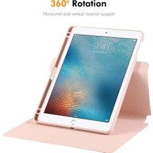 Digital Computer Home iPad AIR(2013)/IPAD 9.7-INÇ(2018)/IPAD 9.7-INÇ(2017)/IPAD Air 2 Hat Prınce Stand Kılıfı Tpu+Pu Otomatik Uyandırma/uyku 360 Derece Dönebn Tablet Kılıfı-Bej (Yurt Dışından)