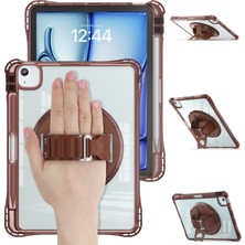 Digital Computer Home iPad Air 11(2024)/AIR(2022)/(2020)/IPAD Pro 11(2022)/(2021)/(2020)/(2018)CASE Kickstand Pc+Tpu+Akrilik Şeffaf Tablet Kılıfı-Çikolata Rengi (Yurt Dışından)