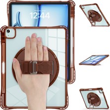 Digital Computer Home iPad Air 13(2024)/IPAD Pro 12.9(2022)/(2021)/(2020)/(2018)CASE Kickstand Pc+Tpu+Akrilik Şeffaf Tablet Kapağı-Çikolata Rengi  (Yurt Dışından)