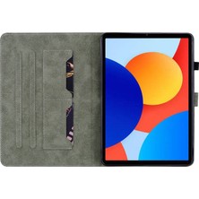 Digital Computer Home Xiaomi Redmi Pad Se 4g 8.7 Inç Kılıflar  Kaplan Baskı Anti-Scratch Pu Deri Tablet Kapak- (Yurt Dışından)