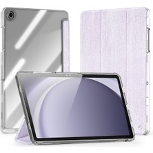 Digital Computer Home Samsung Galaxy Tab A9+ Kılıfı Otomatik Uyandırma/uyku Tpu+ Pc+ Deri Şeffaf Tablet Kılıfı- (Yurt Dışından)