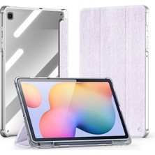 Digital Computer Home Samsung Galaxy Tab S6 LITE(2024)/(2022)/(2020)KILIF Otomatik Uyandırma/uyku Tpu+Pc+Deri Şeffaf Tablet Kılıfı- (Yurt Dışından)