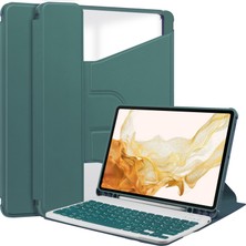 Digital Computer Home Samsung Galaxy Tab S10 Plus Kılıf  360° Döner Stand Pu Deri+Akrilik Tablet Kılıfı (Klavyesiz)-Imsı  (Yurt Dışından)