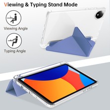 Digital Computer Home Xiaomi Redmi Pad Se 4g Kılıf  Pu Deri Origami Standı Şeffaf Tablet Kapak-Lavanta  (Yurt Dışından)