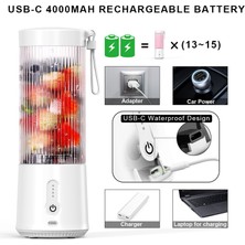 Mirror32 450 ml Şarj Edilebilir Mikserler Meyve Sıkacakları Mikser 6 Bıçaklı Taşınabilir Elektrikli Sıkacakları Makinesi Meyve Blender Meyve Sıkacakları-B (Yurt Dışından)