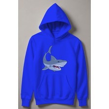 Myada Köpekbalığı Baskılı Kapşonlu Çocuk Sweatshirt 12490