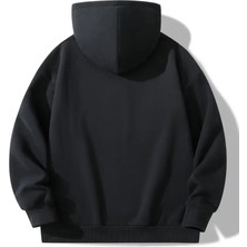 Pandy  Siyah Renkli Kapüşonlu Kanguru Cepli Oversize Sweatshirt