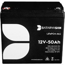 Bataryasan 12V 50AH Lifepo4 Akü (Lityum Akü)