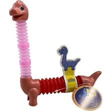 Bakio Kopya - Eğitici Işıklı Uzamalı Sevimli Dinazor Oyuncak Eğlenceli El Becerili  L-2495