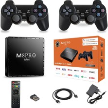 M8 Pro L'edoren M8PRO Mini 2.4g 10K Ultra Hd 64 GB Tv Box + Game Box Android 12.1 Tv + Oyun Konsolu 2in1