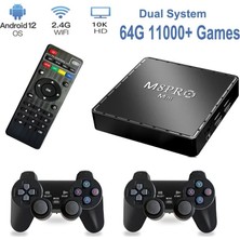 M8 Pro L'edoren M8PRO Mini 2.4g 10K Ultra Hd 64 GB Tv Box + Game Box Android 12.1 Tv + Oyun Konsolu 2in1