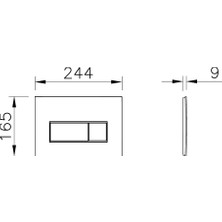 VitrA Root Square 740-2325 Kumanda Paneli, Fırçalı Nikel