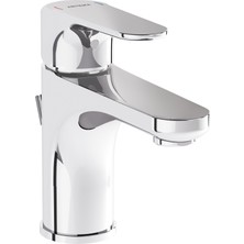 VitrA Root Round A42722 Lavabo Bataryası (Sifon Kumandalı), Krom