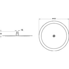 Artema Lite LC A45646 Duş Başlığı, 400 mm, Krom