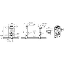 VitrA VUni 761-5805-01 Gömme Rezervuar, Asma Klozetler için, 82 cm