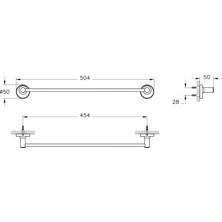VitrA Base 300 A44109 Uzun Havluluk, Krom