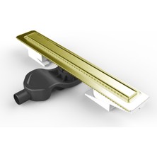 VitrA V-Flow Elegant 59980223000 Duş Kanalı, 50 cm, Yandan S, H: 60, Parlak Altın