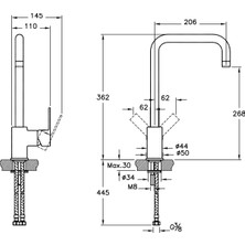 Artema Flo S A42103 Eviye Bataryası, Krom