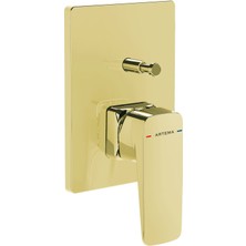 Artema Root Square A4275274 Ankastre Banyo Bataryası, Soft Altın