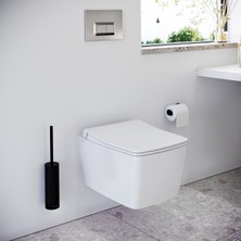 VitrA Origin A4489436 Tuvalet Fırçalığı, Duvardan, Mat Siyah