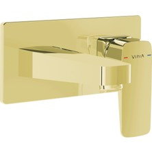 Artema Root Square A4273874 Ankastre Lavabo Bataryası, Soft Altın (Parlak)