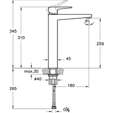 Artema Root Square A42733 Çanak Lavabo Bataryası, Krom