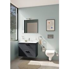 VitrA Mia 7462L003-0001 Etajerli Lavabo, 80 cm, Beyaz