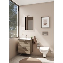 VitrA Mia 7461L003-0002 Etajerli Lavabo, 60 cm, Beyaz