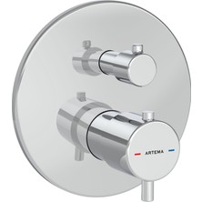 Artema Root Round A43258 Ankastre Termostatik Banyo Bataryası, Krom