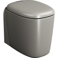 VitrA Plural 7815B420-0090 Duvara Tam Dayalı Yerden Tek Klozet, Kolay Temizlenir, Kir Biriktirmeyen İç Kenarlar, 55 cm, Mat Bej