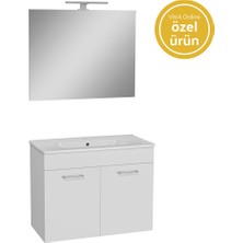 VitrA Ardea 67073 Banyo Dolabı Seti Kapaklı 80 cm Parlak Beyaz