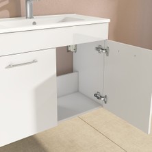 VitrA Ardea 67073 Banyo Dolabı Seti Kapaklı 80 cm Parlak Beyaz
