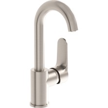 Artema Root Round A4275434 Döner Borulu Lavabo Bataryası, Fırçalı Nikel