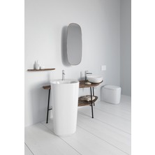 VitrA Plural 7812B403-0016 Üçgen Alçak Çanak Lavabo, VitrA Clean, 47 cm, Beyaz