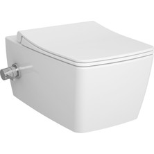 VitrA Metropole 7672B003-7211 Rim-ex Asma Klozet, Termostatik Ara Musluklu, 56 cm, Beyaz