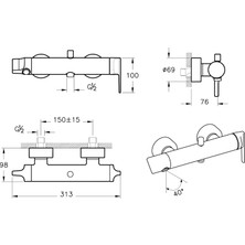 VitrA Suit A4281874 Banyo Bataryası, Soft Altın