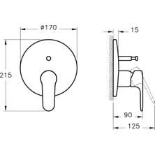 Artema Root Round A4272734 Ankastre Banyo Bataryası, Sıva Üstü, Fırçalı Nikel